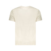 Beige Cotton Men T-Shirt